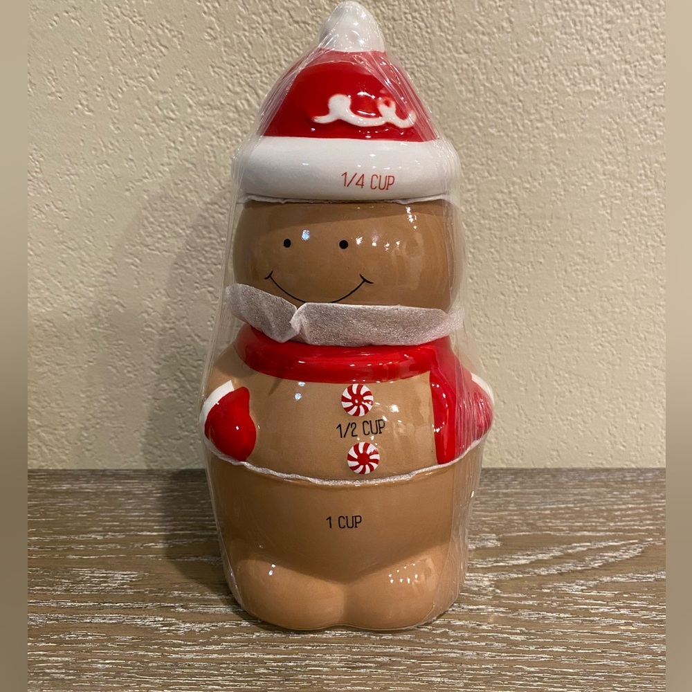 ✨NEW🎅Target Bullseye Playground 2024 Gingerbread Man Measuring Cups🍪